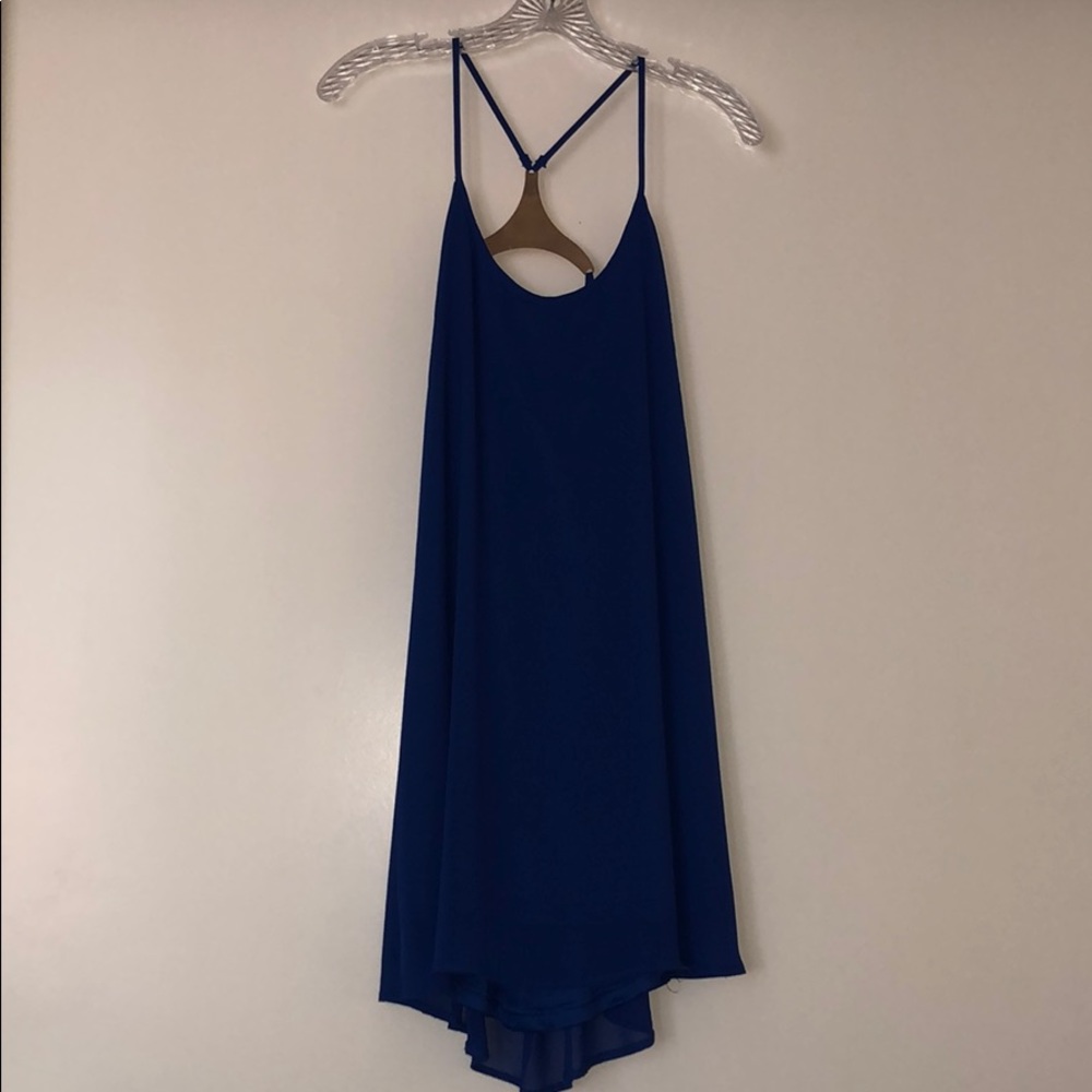 Blue Cocktail Dress w/ Gold Back